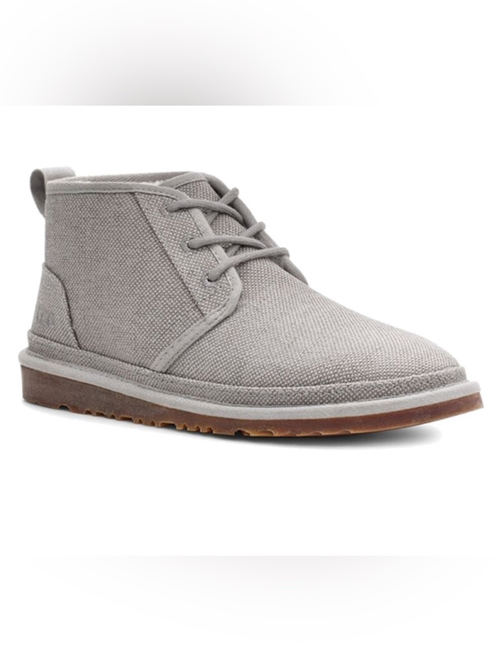 UGG Neumel gray winter fur lace up ankle boots booties shoes women’s 9 Preowned